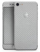 White Micro Polka Dots Over Gray Fabric - Skin-kit for the iPhone 8 or 8 Plus