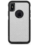 White Micro Polka Dots Over Gray Fabric - iPhone X OtterBox Case & Skin Kits