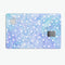 White Mircro Dots Over Blue Watercolor Grunge - Premium Protective Decal Skin-Kit for the Apple Credit Card