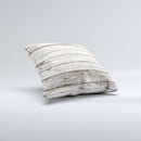 White Painted Aged Wood Planks Ink-Fuzed Decorative Throw Pillow