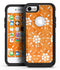 White Pedals Over Watercolored Shades of Orange - iPhone 7 or 7 Plus Commuter Case Skin Kit
