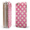 White Polka Dots Over Grungy Pink  iPhone 6/6s or 6/6s Plus 2-Piece Hybrid INK-Fuzed Case