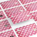 White Polka Dots Over Grungy Pink  - Premium Protective Decal Skin-Kit for the Apple Credit Card