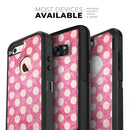 White Polka Dots Over Grungy Pink  - Skin Kit for the iPhone OtterBox Cases