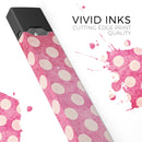 Skin Decal Kit for the Pax JUUL - White Polka Dots Over Grungy Pink