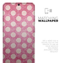 White Polka Dots Over Grungy Pink  - Skin-Kit for the Samsung Galaxy S-Series S20, S20 Plus, S20 Ultra , S10 & others (All Galaxy Devices Available)