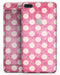 White Polka Dots Over Grungy Pink  - Skin-kit for the iPhone 8 or 8 Plus