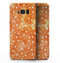 White Polka Dots Over Orange Watercolor Grunge - Samsung Galaxy S8 Full-Body Skin Kit