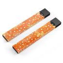 Skin Decal Kit for the Pax JUUL - White Polka Dots Over Orange Watercolor Grunge