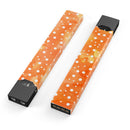 Skin Decal Kit for the Pax JUUL - White Polka Dots Over Orange Watercolor Grunge