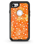 White Polka Dots Over Orange Watercolor Grunge - iPhone 7 or 8 OtterBox Case & Skin Kits