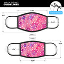 White Polka Dots Over Pink Watercolor Grunge - Made in USA Mouth Cover Unisex Anti-Dust Cotton Blend Reusable & Washable Face Mask with Adjustable Sizing for Adult or Child