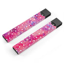 Skin Decal Kit for the Pax JUUL - White Polka Dots Over Pink Watercolor Grunge