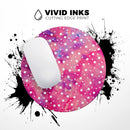 White Polka Dots Over Pink Watercolor Grunge// WaterProof Rubber Foam Backed Anti-Slip Mouse Pad for Home Work Office or Gaming Computer Desk