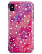 White Polka Dots Over Pink Watercolor Grunge - iPhone X Clipit Case