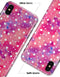 White Polka Dots Over Pink Watercolor Grunge - iPhone X Clipit Case