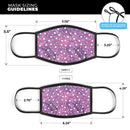 White Polka Dots Over Purple Pink Paint Mix - Made in USA Mouth Cover Unisex Anti-Dust Cotton Blend Reusable & Washable Face Mask with Adjustable Sizing for Adult or Child