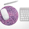 White Polka Dots Over Purple Pink Paint Mix// WaterProof Rubber Foam Backed Anti-Slip Mouse Pad for Home Work Office or Gaming Computer Desk