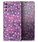 White Polka Dots Over Purple Pink Paint Mix - Skin-Kit for the Samsung Galaxy S-Series S20, S20 Plus, S20 Ultra , S10 & others (All Galaxy Devices Available)
