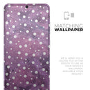White Polka Dots Over Purple Pink Paint Mix - Skin-Kit for the Samsung Galaxy S-Series S20, S20 Plus, S20 Ultra , S10 & others (All Galaxy Devices Available)