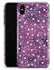 White Polka Dots Over Purple Pink Paint Mix - iPhone X Clipit Case