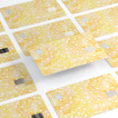 White Polka Dots Over Yello Orange Grunge - Premium Protective Decal Skin-Kit for the Apple Credit Card