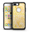 White Polka Dots Over Yello Orange Grunge - iPhone 7 or 7 Plus Commuter Case Skin Kit