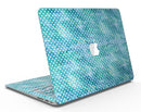 White Polka Dots over Blue Watercolor V2 - MacBook Air Skin Kit
