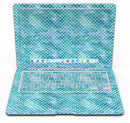 White Polka Dots over Blue Watercolor V2 - MacBook Air Skin Kit