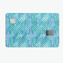 White Polka Dots over Blue Watercolor V2 - Premium Protective Decal Skin-Kit for the Apple Credit Card