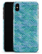 White Polka Dots over Blue Watercolor V2 - iPhone X Clipit Case