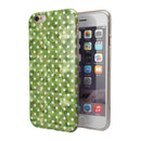 White Polka Dots over Green Watercolor iPhone 6/6s or 6/6s Plus 2-Piece Hybrid INK-Fuzed Case