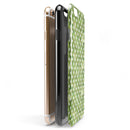 White Polka Dots over Green Watercolor iPhone 6/6s or 6/6s Plus 2-Piece Hybrid INK-Fuzed Case