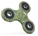 White Polka Dots over Green Watercolor Full-Body Fidget Spinner Skin-Kit