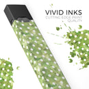 Skin Decal Kit for the Pax JUUL - White Polka Dots over Green Watercolor