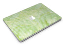 White Polka Dots over Green Watercolor V2 - MacBook Air Skin Kit