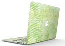 White Polka Dots over Green Watercolor V2 - MacBook Air Skin Kit
