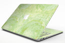 White Polka Dots over Green Watercolor V2 - MacBook Air Skin Kit