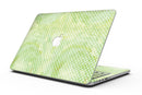 White Polka Dots over Green Watercolor V2 - MacBook Pro with Retina Display Full-Coverage Skin Kit