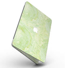 White Polka Dots over Green Watercolor V2 - MacBook Pro with Retina Display Full-Coverage Skin Kit