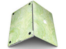 White Polka Dots over Green Watercolor V2 - MacBook Pro with Retina Display Full-Coverage Skin Kit