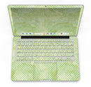 White Polka Dots over Green Watercolor V2 - MacBook Pro with Retina Display Full-Coverage Skin Kit