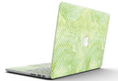 White Polka Dots over Green Watercolor V2 - MacBook Pro with Retina Display Full-Coverage Skin Kit