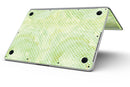 White Polka Dots over Green Watercolor V2 - MacBook Pro with Retina Display Full-Coverage Skin Kit