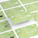 White Polka Dots over Green Watercolor V2 - Premium Protective Decal Skin-Kit for the Apple Credit Card