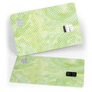 White Polka Dots over Green Watercolor V2 - Premium Protective Decal Skin-Kit for the Apple Credit Card