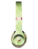 White Polka Dots over Green Watercolor V2 Full-Body Skin Kit for the Beats by Dre Solo 3 Wireless Headphones