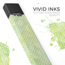 Skin Decal Kit for the Pax JUUL - White Polka Dots over Green Watercolor V2
