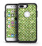 White Polka Dots over Green Watercolor - iPhone 7 or 7 Plus Commuter Case Skin Kit