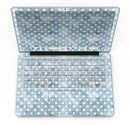 White Polka Dots over Pale Blue Watercolor - MacBook Pro with Retina Display Full-Coverage Skin Kit